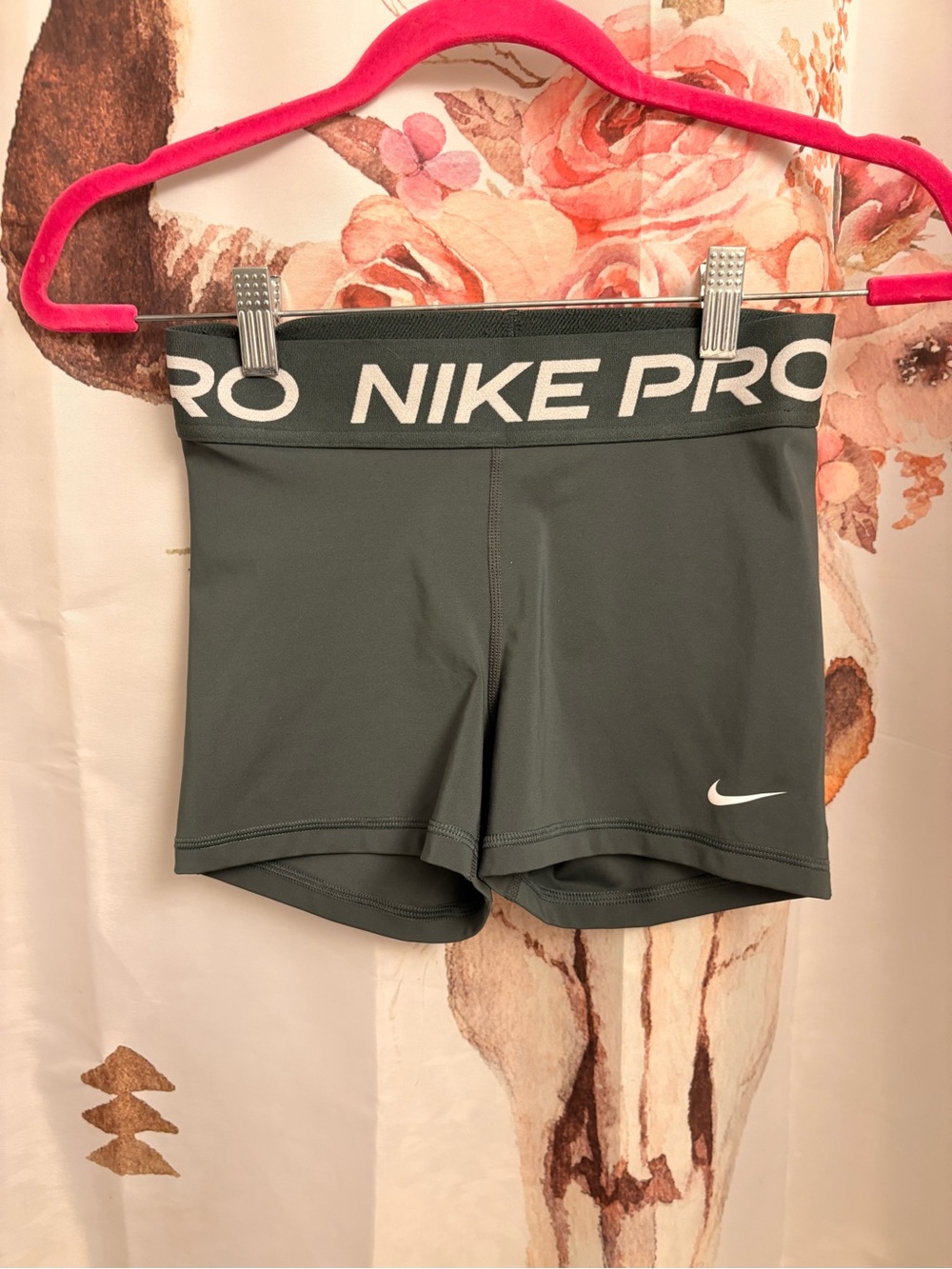 Small Nike Pro Green Compression Shorts
